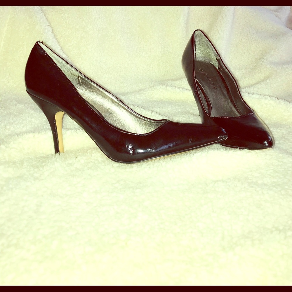 Rampage Black Patent Leather Heel